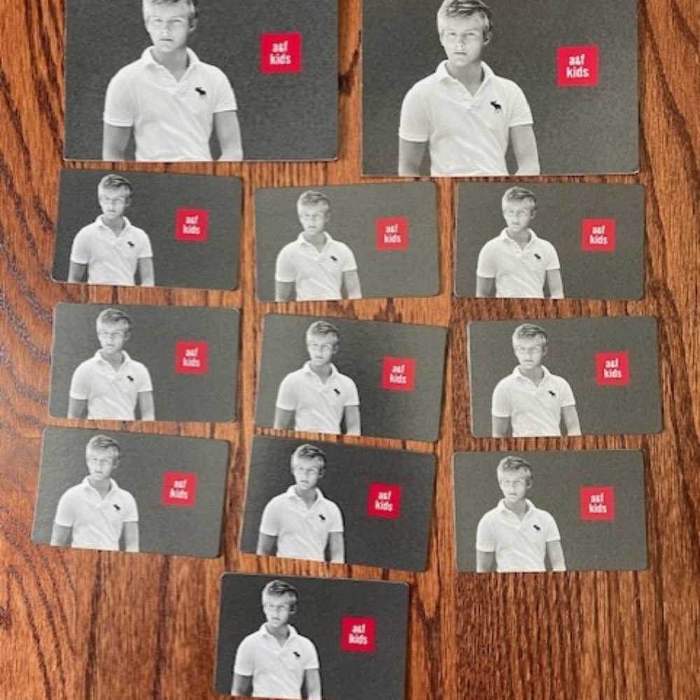 Lot of 12 A&F Abercrombie & Fitch KIDS Clothing Discount Cards Card No Balance